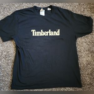 Timberland Spell Out Logo Black Shirt XL